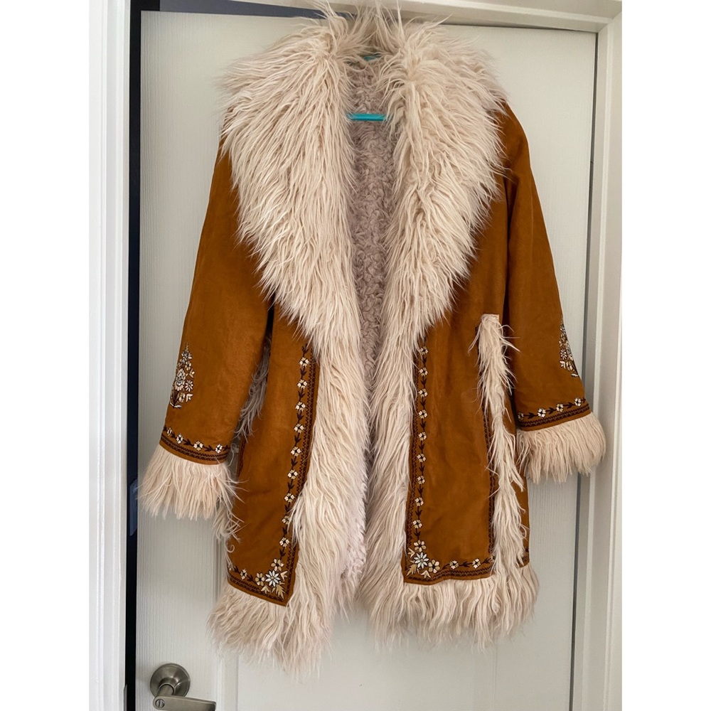 Spell Joplin tan brown coat jacket in M/L